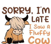 Sorry IM Late I Saw A Fluffy Cow Highland Cow Breeder Valucap Bio-Washed Visor