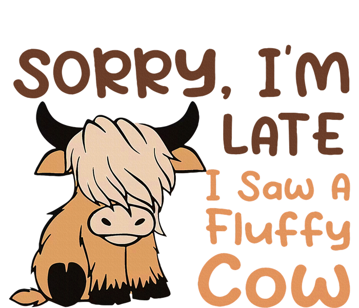 Sorry IM Late I Saw A Fluffy Cow Highland Cow Breeder Valucap Bio-Washed Visor