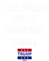 I Am Voting For A Convicted Felon Trump 2024 Pom Pom 12in Knit Beanie