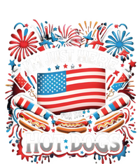 Funny IM Just Here For The Hot Dogs 4th Of July Gift Softstyle Adult Sport Polo