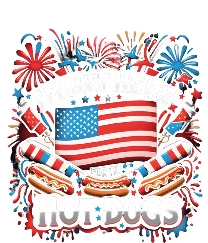 Funny IM Just Here For The Hot Dogs 4th Of July Gift Softstyle Adult Sport Polo