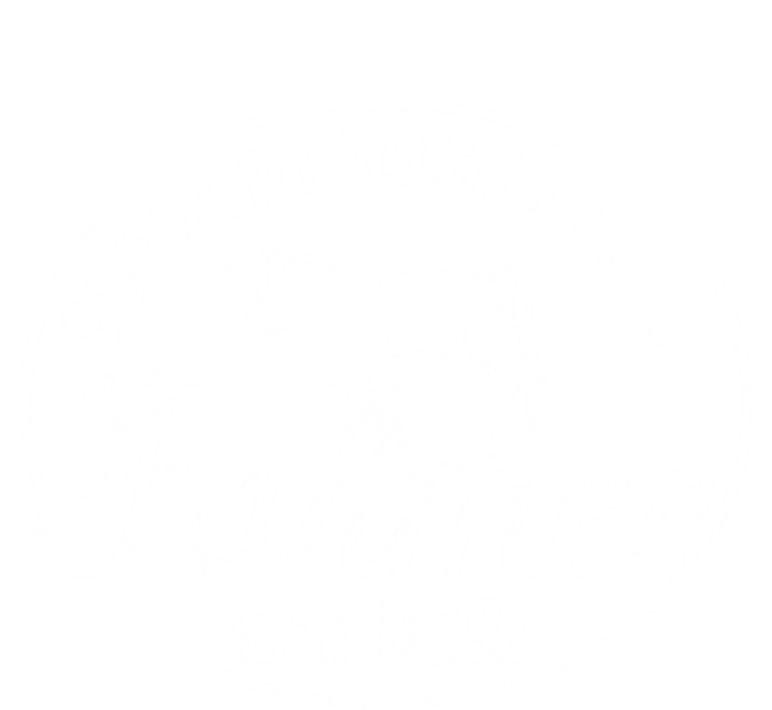 Support Your Local Farmer Eat Beef Gift Stripe Pom Pom Beanie