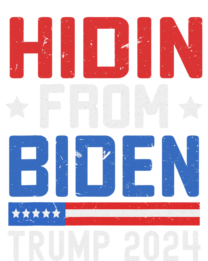 Hidin From Biden Trump 2024 Funny Anti Joe Biden Womens Funnel Neck Pullover Hood