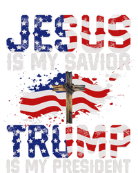 Jesus Is My Savior Trump Is My President American Flag Mousepad