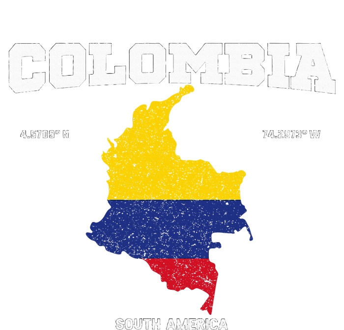 Vintage Colombian Flag Colombia Coordinates T-Shirt