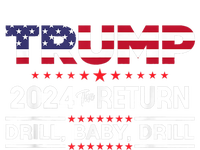 Trump 2024 Drill Baby Drill Us Flag Republican 4th Of July Baby Long Sleeve Bodysuit