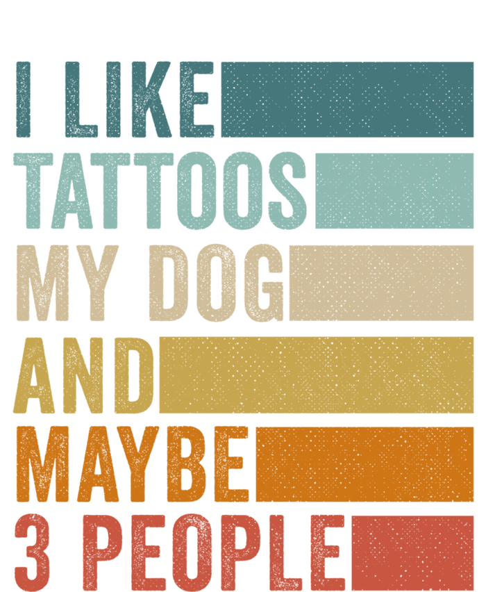 I Like Tattoos My Dog And Maybe 3 People Vintage Retro Gift Tote Bag