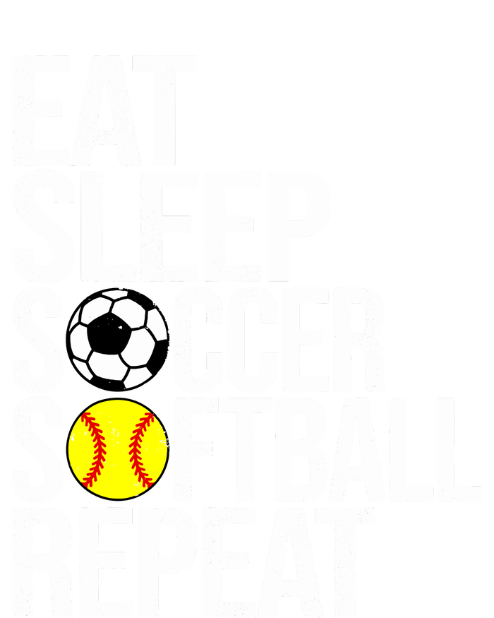 Eat Sleep Soccer Softball Repeat Funny Ball The Baniff Cuffed Pom Beanie