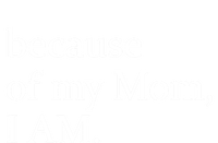 Because Of My Mom I Am Cool Gift Women's Tri-Blend 3/4-Sleeve Raglan Shirt