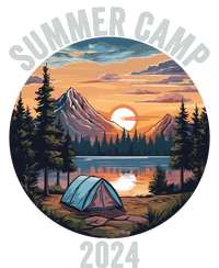 Summer Camp 2024 Fun Outdoors Camper Life Bonfire Camp Fire Funny Camping T-Shirt