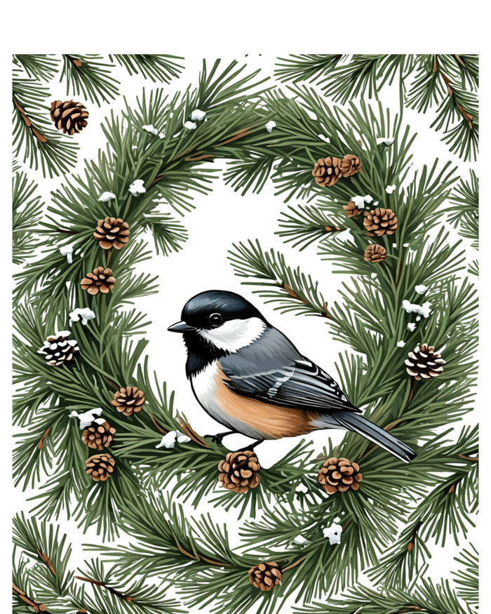 Maine Black Capped Chickadee With Pine Funny Gift T-Shirt