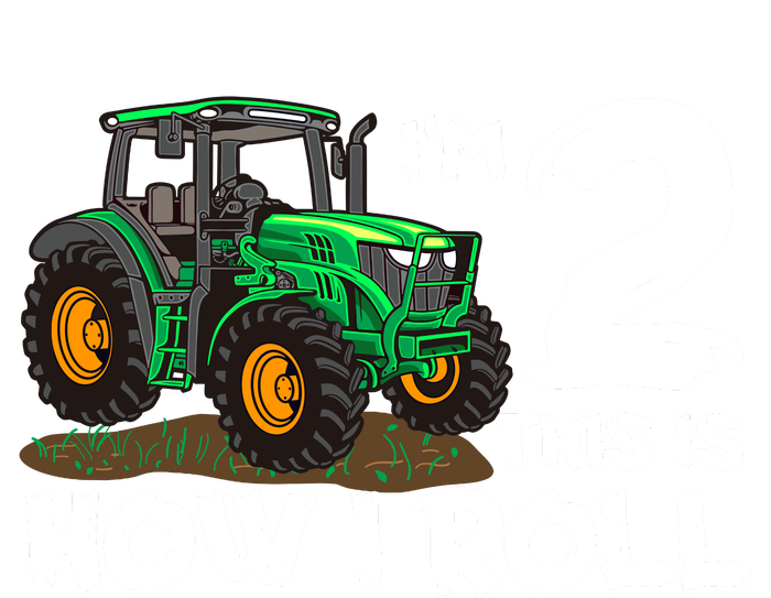 IM 2 This Is How I Roll Tractor 2 Year Old Birthday Farming T-Shirt