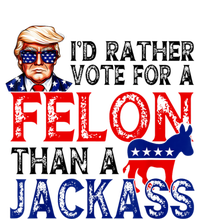 ID Rather Vote For A Felon Than A Jackass Trump America Kids Long Sleeve Shirt