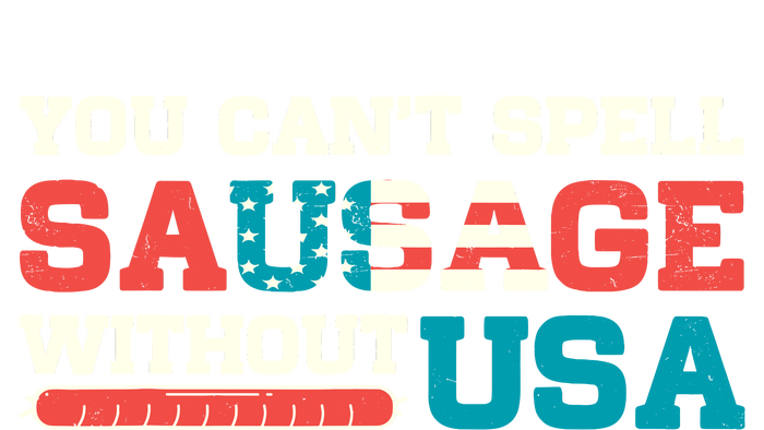 You Can’T Spell Sausage Without Usa Vintage Patriotic Women's Crop Top Tee