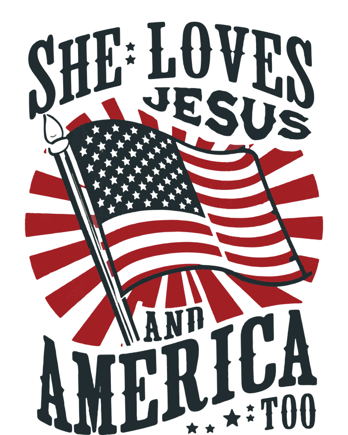 She Loves Jesus And America Too PosiCharge RacerMesh Polo