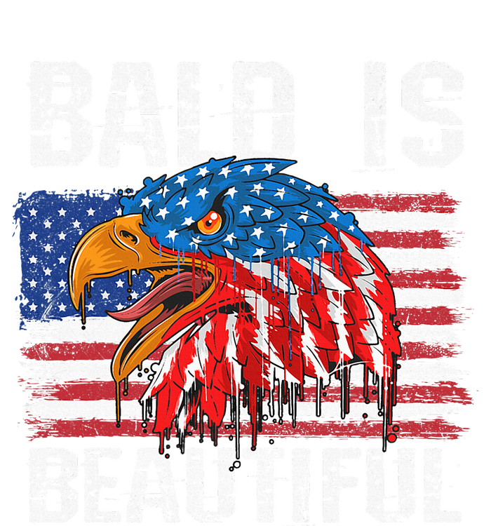 Bald Is Beautiful 4th Of July Independence Day Bald Eagle T-Shirt