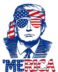 Merica Trump Happy 4th Of July Trump American Flag Fun T-Shirt