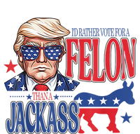 ID Rather Vote For A Felon Than A Jackass Trump America Cool Comfort Performance Bucket Hat