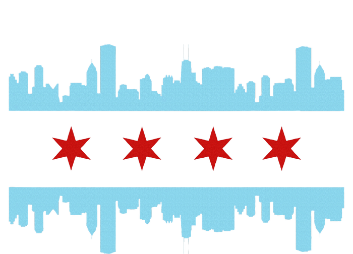 Chicago Flag Skyline Pride Illinois Vintage Premium T-Shirt