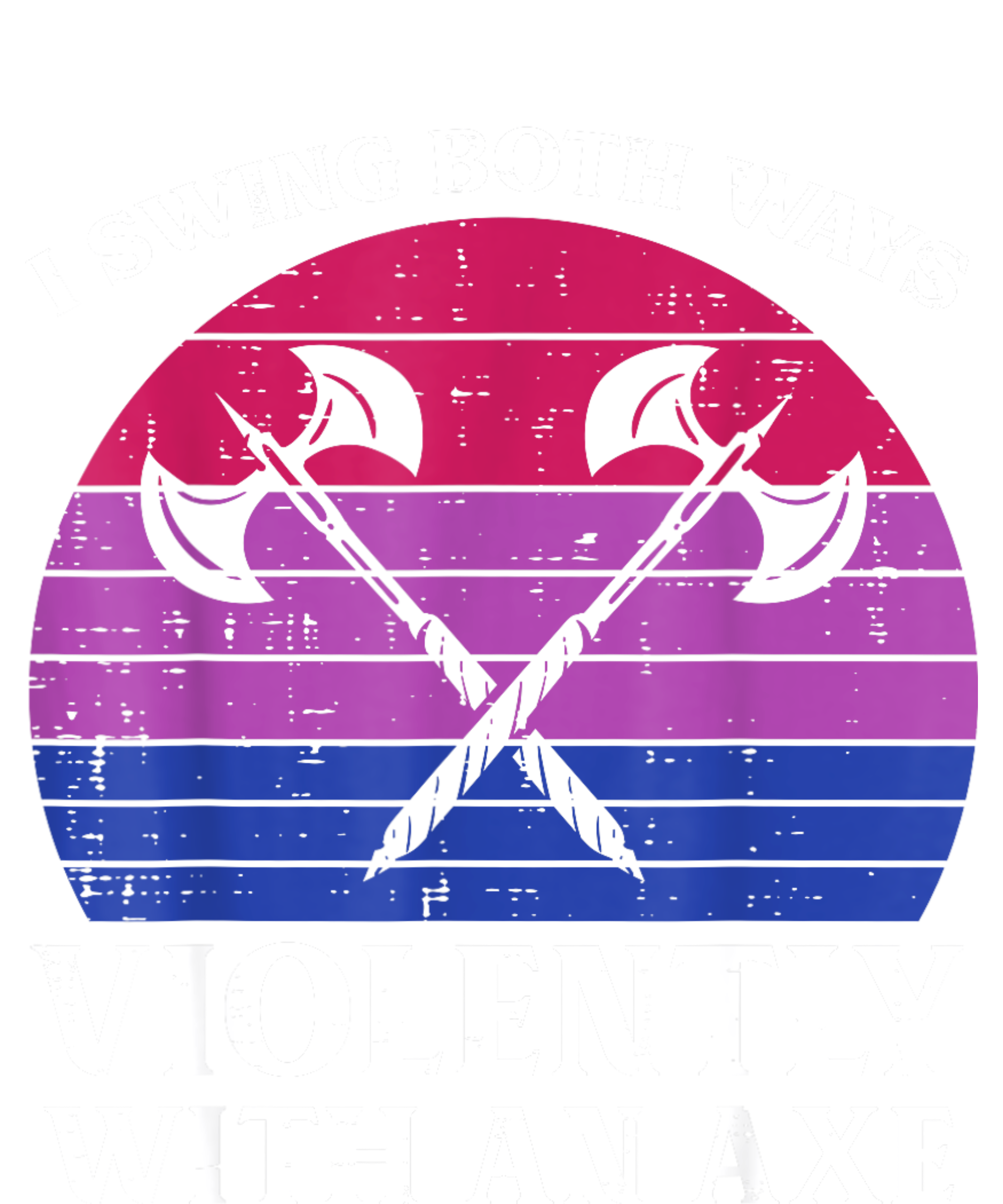 Bisexual I Swing Both Ways Axe Funny Bi Pride Flag Lgbtq Yupoong Adult 5-Panel Trucker Hat