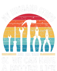 My Husband Strips Wires Lineman And Funny Electrician Premium T-Shirt