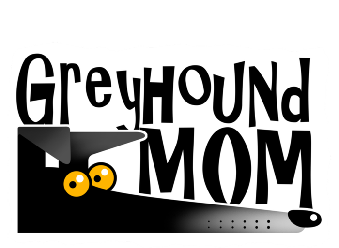 Greyhound Mom (Black) Women's Tri-Blend 3/4-Sleeve Raglan Shirt