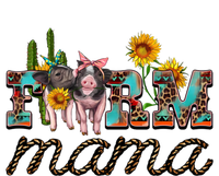 Western Farm Mama With Pigs And Sunflower MotherS Day Funny Gift Funny Gift Women's T-Shirt