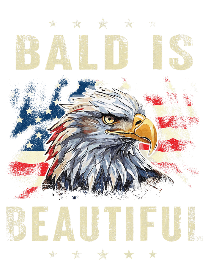 Bald Is Beautiful 4th Of July Independence Day America Eagle T-Shirt