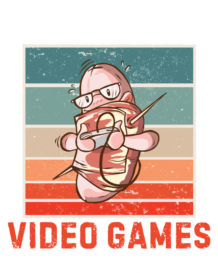 Bacon Eat Sleep Video Games Repeat Vintage Video Games Great Gift Tie-Dye T-Shirt