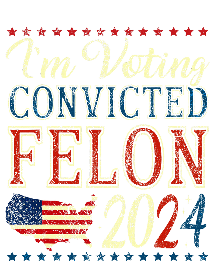 IM Voting For The Convicted Felon Funny Pro Trump 2024 V-Neck T-Shirt