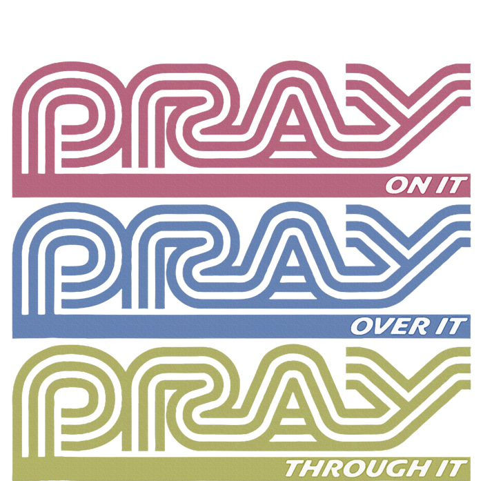 Pray On It Pray Over It Pray Through It Faith Valucap Bio-Washed Visor