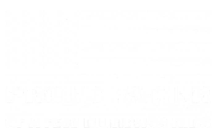 Proud Father Of A Few Dumbass Kids Usa Flag Funny Fathers Day Premium T-Shirt