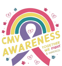 Cmv Awareness Month Ribbon Cmv Awareness Month Rainbow 2024 Gift Tall Long Sleeve T-Shirt