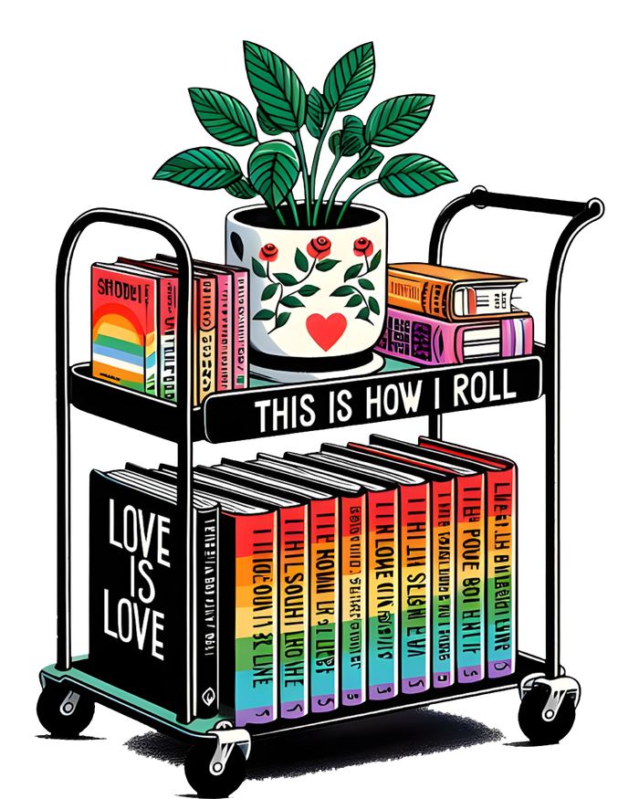 I Roll Pride Lgbtqia Library T-Shirt