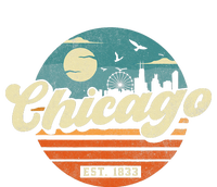 Chicago Illinois Retro Skyline Night Il Souvenirs Women's T-Shirt