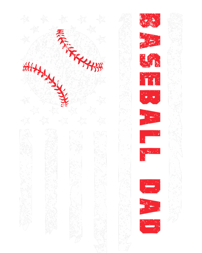 Baseball Dad Usa American Flag Patriotic Dad FatherS Day T-Shirt