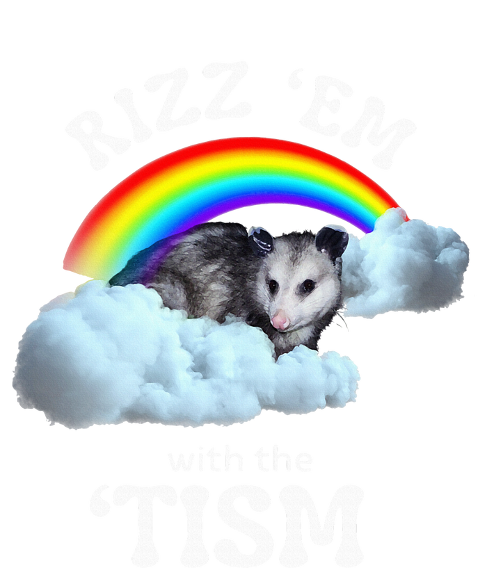 Rizz Em With The Tism Meme Autistic Opossum Tank Top