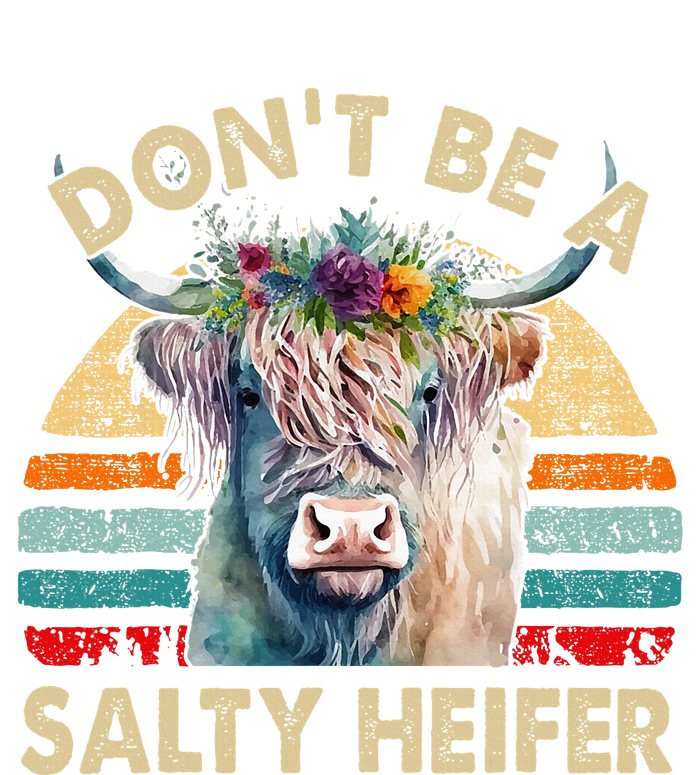 Highland Cow Dont Be Salty Heifer Farm Mom Toddler Long Sleeve Shirt