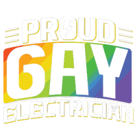 Proud Gay Electrician Lgbt Electrical Lineman Rainbow Pride Women's Knotted Racerback Tank