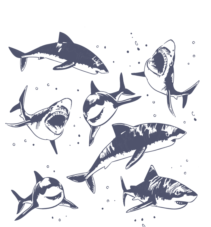 Sharks Vintage Tattoo Style T-Shirt