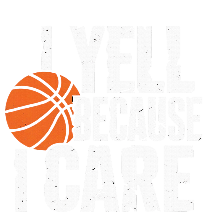 I Yell Because I Care Funny Basketball Striped Beanie with Solid Band