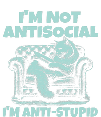 Im Not Antisocial Im Anti Stupid Funny Bored Cat Cooling Performance Crew T-Shirt