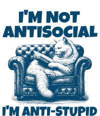 Cat Im Not Antisocial Im Anti Stupid Blue Ceramic Star Ornament