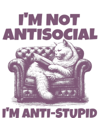 Not Antisocial IM Anti Stupid Cat Lover Sarcastic Quotes Grommeted Golf Towel