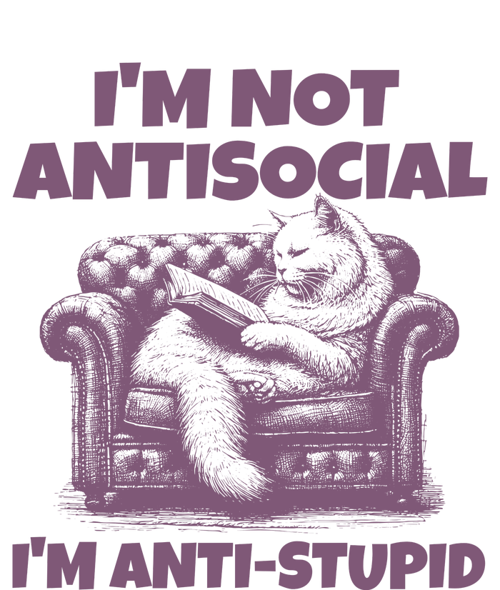 Not Antisocial IM Anti Stupid Cat Lover Sarcastic Quotes Grommeted Golf Towel