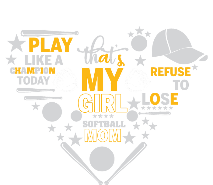 Play Like A Champion That’S My Girl Softball Mom Refuse To Lose Women's Crop Top Tee