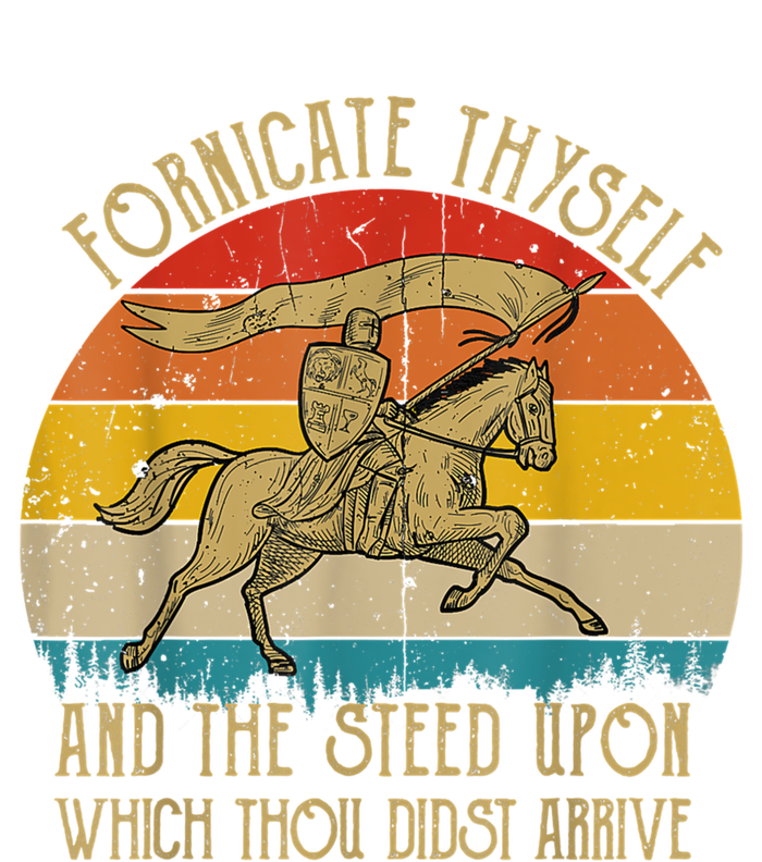 Fornicate Thyself And The Steed Upon Which Thou Didst Arrive Women's Racerback Cropped Tank