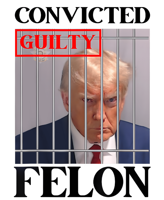 Convicted Felon Donald Trump Guilty Lock Him Up Trump Prison High Crown Mesh Back Trucker Hat