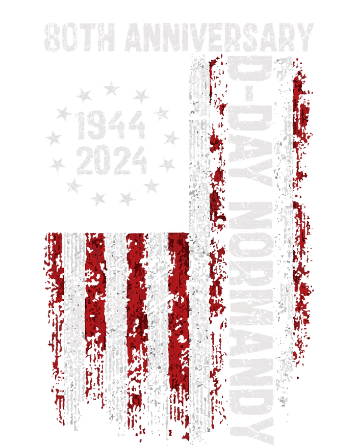 Dday 80th Anniversary American Flag 1944 Normandy Premium T-Shirt