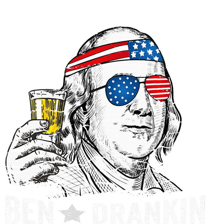 Ben Drankin Benjamin Franklin Drinking Beer 4th Of July T-Shirt